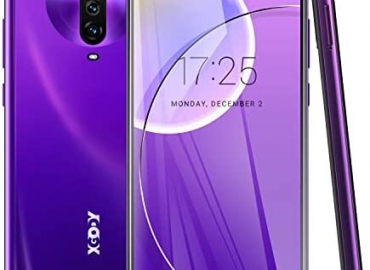 6.8 Inch Unlocked Smartphones, XGODY K30 Pro 4G Android 10.0 Cell Phone Cheap, Dual Sim Free Phones, Dual 5MP + 256GB Expandable Storage (Purple)