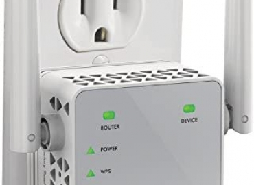 NETGEAR Wi-Fi Range Extender EX3700 – Coverage Up to 1000 Sq Ft and 15 Devices with AC750 Dual Band Wireless Signal Booster & Repeater (Up to 750Mbps Speed), and Compact Wall Plug Design