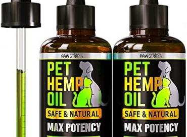 (2 Pack) Hemp Oil for Dogs and Cats – Anxiety, Stress, Pain – Dog Calming Aid – Hip and Joint Support Relief -and Skin Health – Rich in Omega 3-6-9 – Pet Hemp Oil Drops Treats – Made in USA